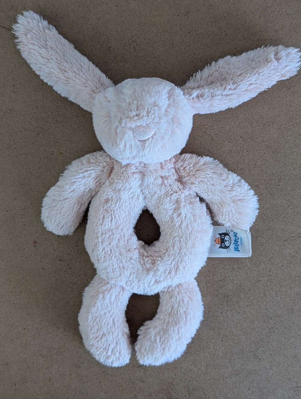 Jellycat Bashful Bunny Blush Pink Ring Rattle - Picture 3 of 11